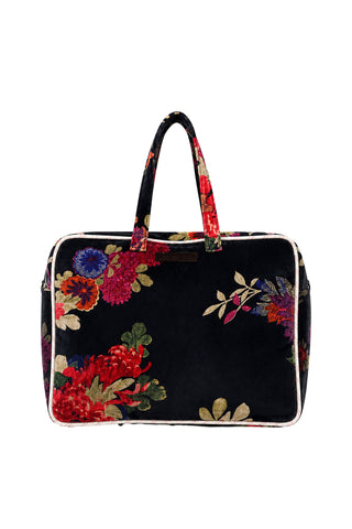 BLACK VELVET JARDIN TOTE